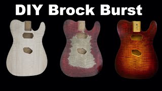 DIY Brockburst w/Leather Dyes - Stain your own guitar top