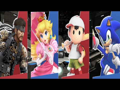 Snake & Ness vs. Peach & Sonic (Super Smash Bros. Ultimate)
