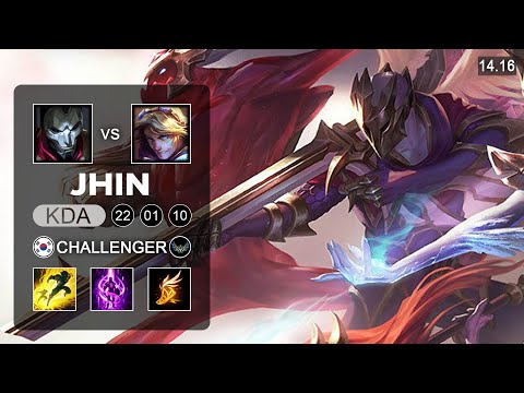 Jhin vs Ezreal ADC - KR Challenger - Patch 14.16 Season 14