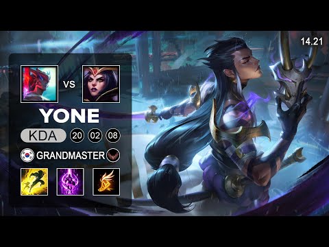Yone vs LeBlanc Mid - KR Challenger - Patch 14.21 Season 14