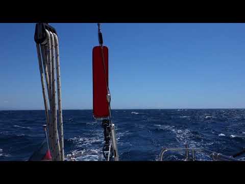 First testing of Hydrovane on Contest 43 at 20 Kn Wind and 7,6kn Boatspeed near Almerimar