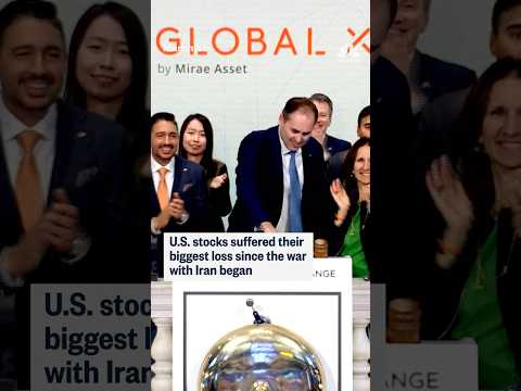 U.S. stocks suffered their biggest loss since the war with Iran began