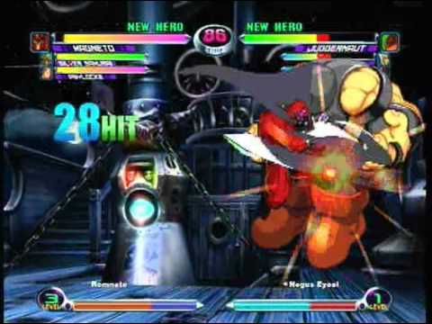 MvC2 Online (360): Magneto/SilverSamurai/Psylocke 100% (2 meters)