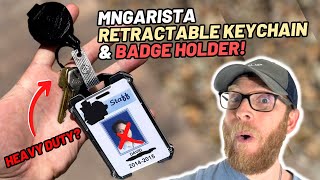 MNGARISTA Retractable Keychain With Badge Holder - Best Retractable ID Badge Holder