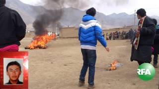 RFA exclusive video of self immolation by Tsezung Kyap on February 25,2013.