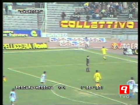 'AMARCORD' Pescara 1-1 Messina - Serie B 1986-87