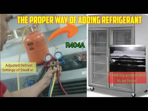 HOW TO ADD R404A REFRIGERANT INTO UPRIGHT FREEZER