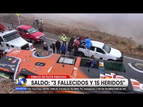 VUELCO DE FLOTA PADCAYA DEJA 3 PERSONAS FALLECIDAS