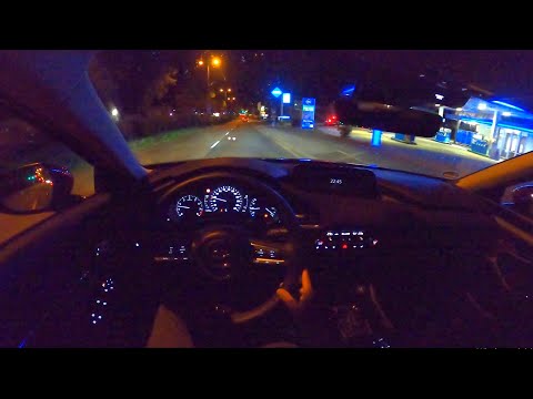 2021 MAZDA3 FASTBACK SKYACTIV-X 2.0 M 186 PS NIGHT POV AUTOBAHN DRIVE KAISERSLAUTERN (60 FPS)