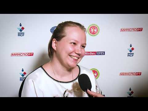 2019 Women's Candidates. Round 9. Interview with Valentina Gunina.