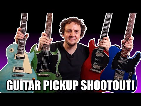 Four guitar pickup shootout: single coils vs P90s vs mini humbuckers vs humbuckers!