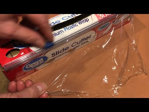 cut plastic wrap EASY way (slide cutter)