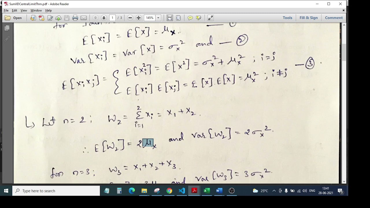 ESLA - 18EC44 - Module 2 - Sum of IID random variables.