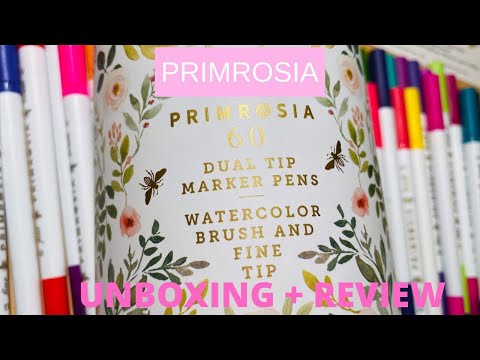 PRIMROSIA | WATERCOLOR BRUSH AND FINE TIP | UNBOXING + REVIEW 2021