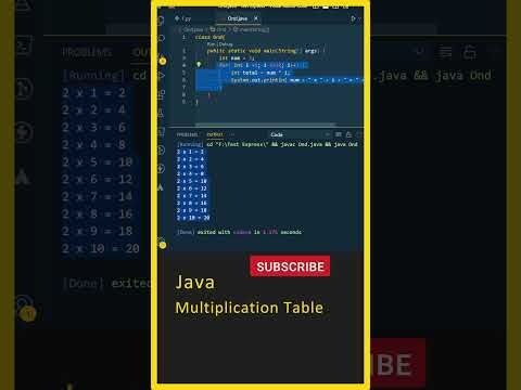 Java In Telugu Print Multiplication Table Java Tutorial For Beginners Java Basics Core Shorts
