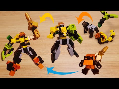 Micro LEGO brick animals combiner transformer mech - Wild Fang Omega #LEGO #MOC #レゴ #レゴ変形ロボ #레고합체로봇