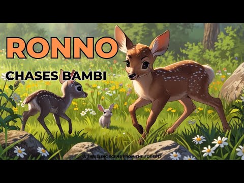 Ronno Chases Bambi - A Thrilling Scene from the Forest! #kidsstories