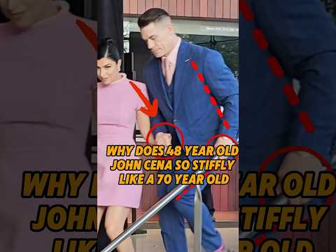 Why does 48 year old John Cena so stiffly like a 70 year old #shorts #celebrity #wwe #johncena
