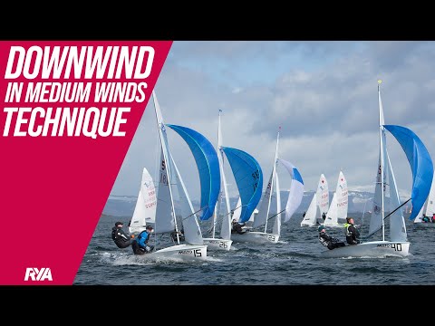 DOWNWIND MEDIUM WIND SAIL CONTROLS - Dinghy Sailing Techniques - Tips for sailing in 8 to 15 knots