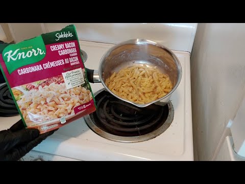 How to make Knorr SIDEKICKS Pasta Sides (WITHOUT Milk or Butter / Margarine) Creamy Bacon Carbonara