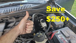2003 Ford Explorer - How to Replace Master Brake Cylinder - Brake Pedal Going to Floor