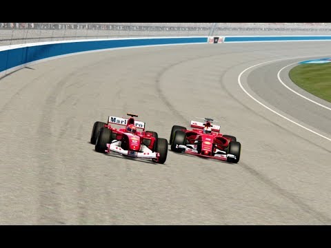 Ferrari F1 2017 vs Ferrari F1 2004 - OVAL TRACK