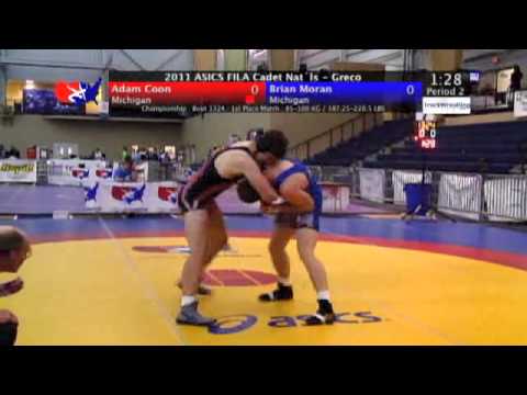 FILA Cadet Greco Final 100kg - Adam Coon (Michigan) vs. Brian Moran (Michigan)