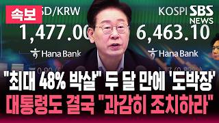 [????속보] "단일 종목 레버리지 ETF 대응 조치 과감히 하라" 이재명 대통령 공개 언급 / "삼성전자·하이닉스 레버리지 투자 멈추세요" 자산운용사 대표의 경고 / SBS 뉴스속보