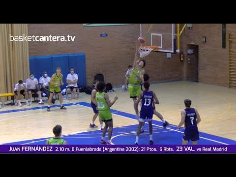 JUAN FERNÁNDEZ 2.10 m. B.Fuenlabrada (Argentina 2002). 21 Ptos. 6 Rbtes. 23 VAL. vs Real Madrid
