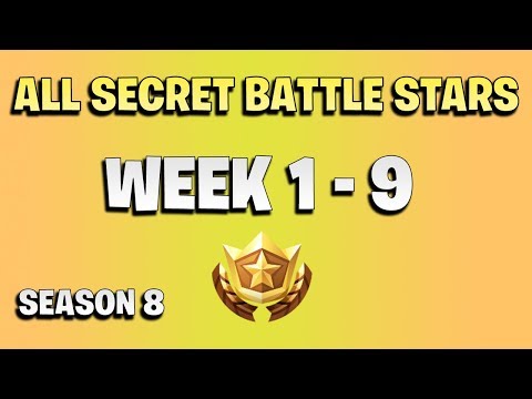 All secret battle stars week 1 to 9 - Fortnite season 8