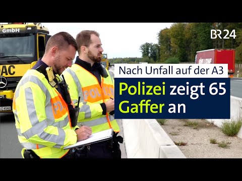 Nach Unfall auf A3: Polizei zeigt 65 Gaffer an | Abendschau | BR24