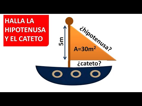 LADOS DEL TRIÁNGULO RECTÁNGULO CONOCIENDO ÁREA Y CATETO