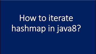 How to iterate HashMap in java8?
