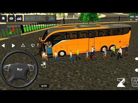 BUS SIMULATOR INDONESIA|| Bus🚌 Driving👮‍♂️ City euro Coach bus Simulator 🔥-Android Gameplay Bus 2024