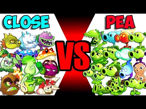Team PEASHOOTER vs CLOSE - Who Will Win? - PvZ 2 Team Plant Vs Team Plant