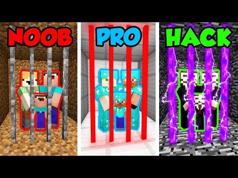 Minecraft NOOB vs. PRO. vs. HACKER: FAMILY PRISON CHALLENGE in Minecraft! (Animation)