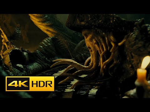Davy Jones playing his Organ scene 4k HDR - Pirates of the Caribbean Dead Mans Chest