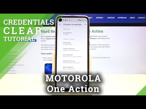 How to Remove All Certificates in Motorola One Action - Clear Credentials