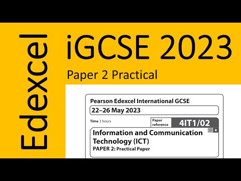 Edexcel iGCSE ICT Paper 2 2023
