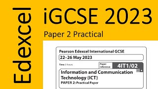Edexcel iGCSE ICT Paper 2 2023