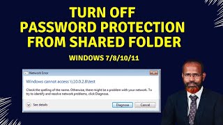 How To Disable Password Protection On Shared Folder In Windows 7 8 10 11