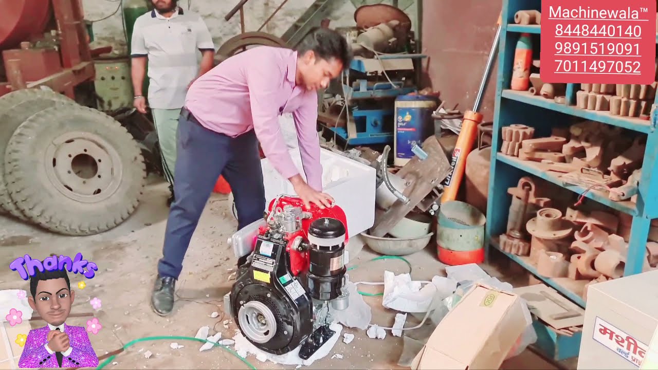 Greaves Air Cooled Self Start || Diesel Engine For Soil Compaction || Walk Double Drum 10 Hp Engine
