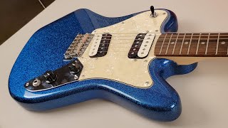 Video thumbnail for the Squier Paranormal Super-Sonic Blue Sparkle - Unboxing and First Impressions by Landon Bailey