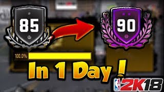 85 to 90 in 1 DAY!! NBA 2k18 FASTEST way to Level up! *AFTER PATCH 4* #RoadTo99