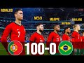 Portugal 100-0 Brazil | Ronaldo, Messi, Mbappe, Neymar, Haaland, All Stars played for POR | PES