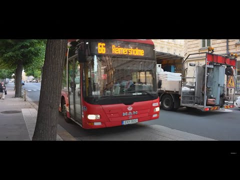 Sweden, Stockholm, bus 66 ride from Krukmakargatan to Hornsgatan/Rosenlundsgatan