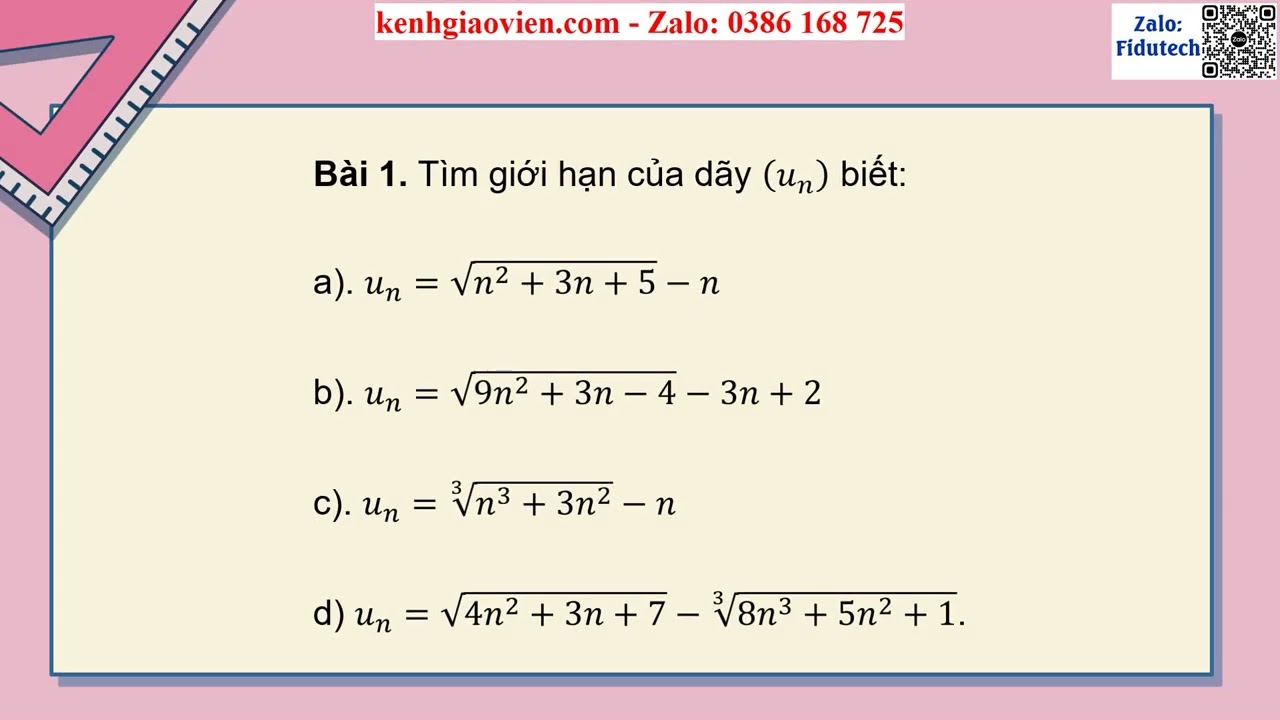 Giáo án PPT dạy thêm Chương 3 Bài 1: Giới hạn của dãy số | GA điện tử dạy thêm Toán 11 CTST