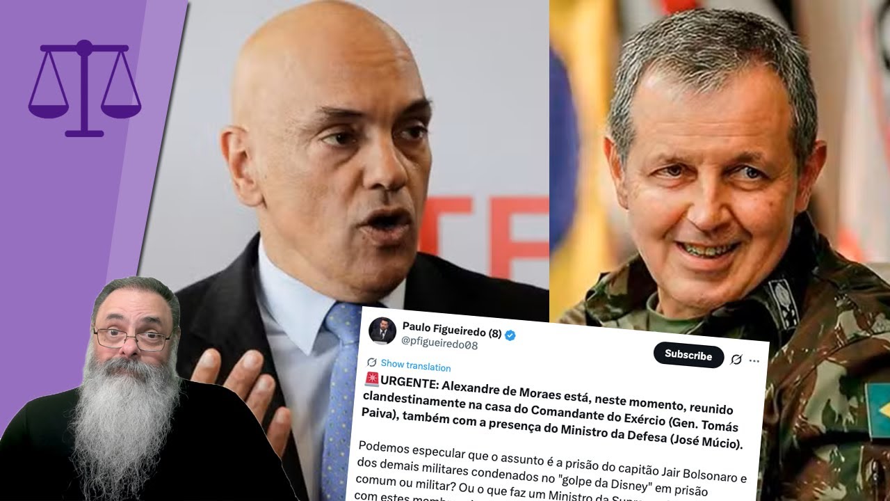 MORAES estaria CONVERSANDO com COMANDANTE do EXÉRCITO sobre PRISÃO de BOLSONARO diz PAULO FIGUEIREDO