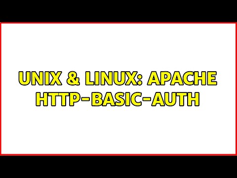 Unix Linux Apache Http Basic Auth