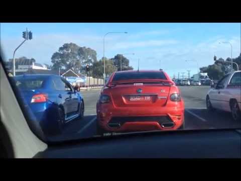 Street drag - MY14 WRX vs HSV Clubsport R8 vs worked V8 Ute